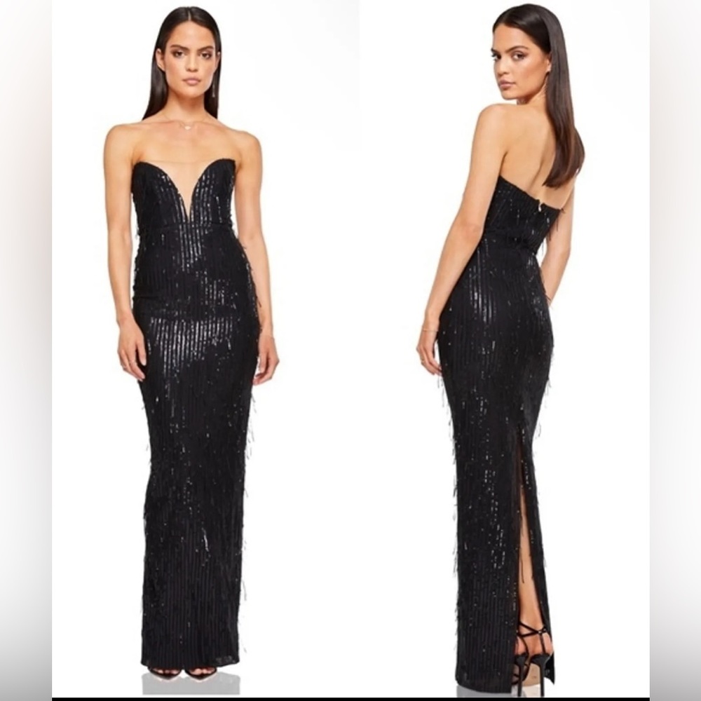 Nookie Karma Gown Black sequined - Size XS NWT